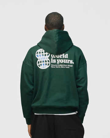 The World is Yours Hoodie - Forest Green