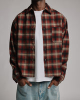 Cropped Flannel - Red