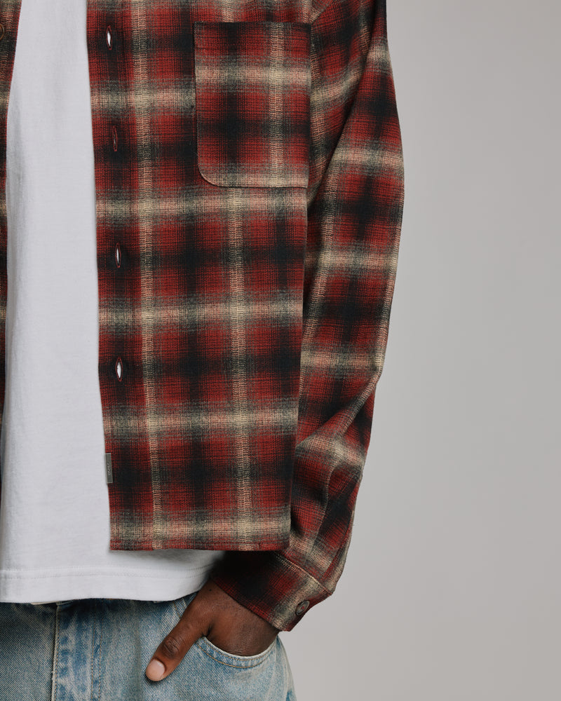 Cropped Flannel - Red