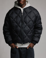 Quilted Puffer Jacket - Black