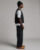 Quilted Puffer Vest - Black