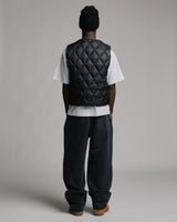 Quilted Puffer Vest - Black