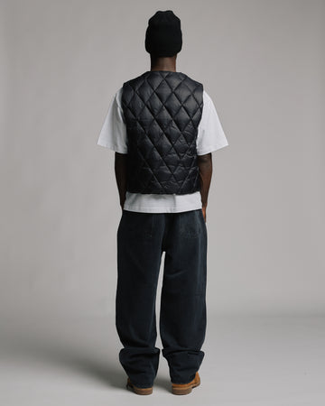Quilted Puffer Vest - Black