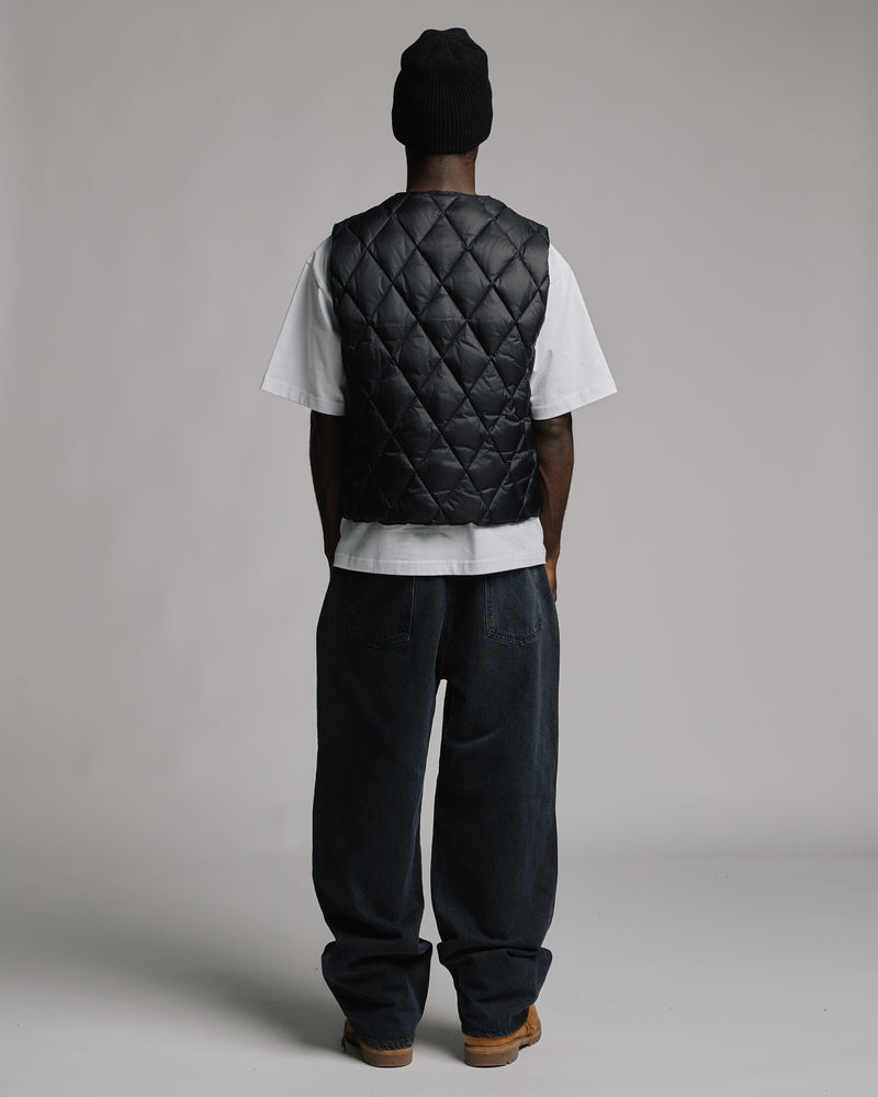Quilted Puffer Vest - Black