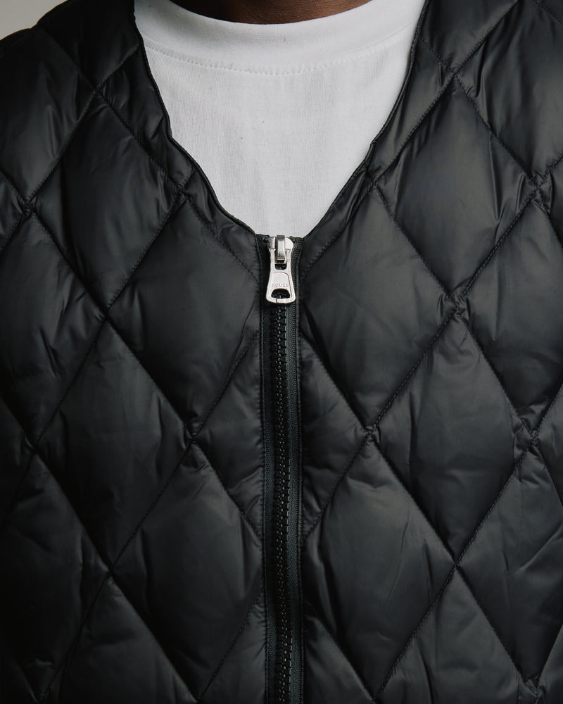 Quilted Puffer Vest - Black