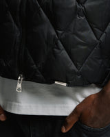 Quilted Puffer Vest - Black