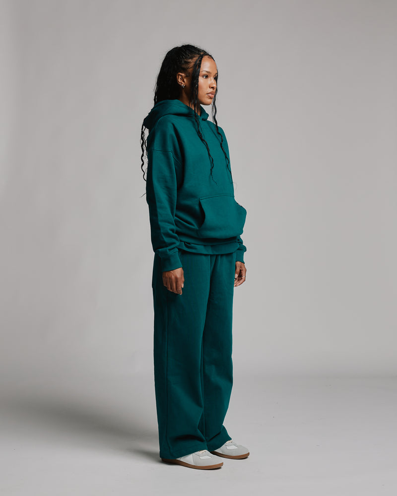 Drop Shoulder Hoodie - Teal