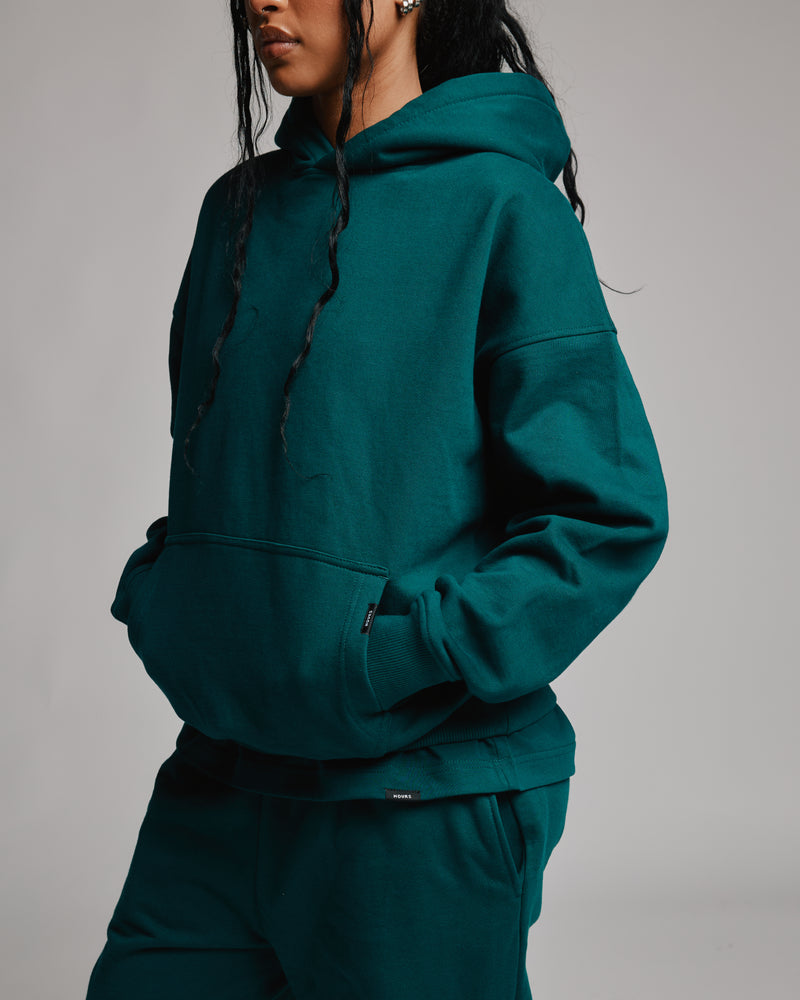 Drop Shoulder Hoodie - Teal