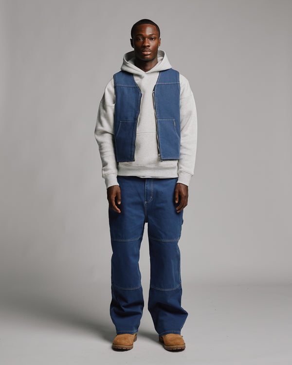 Reversible Workwear Vest - Washed Blue