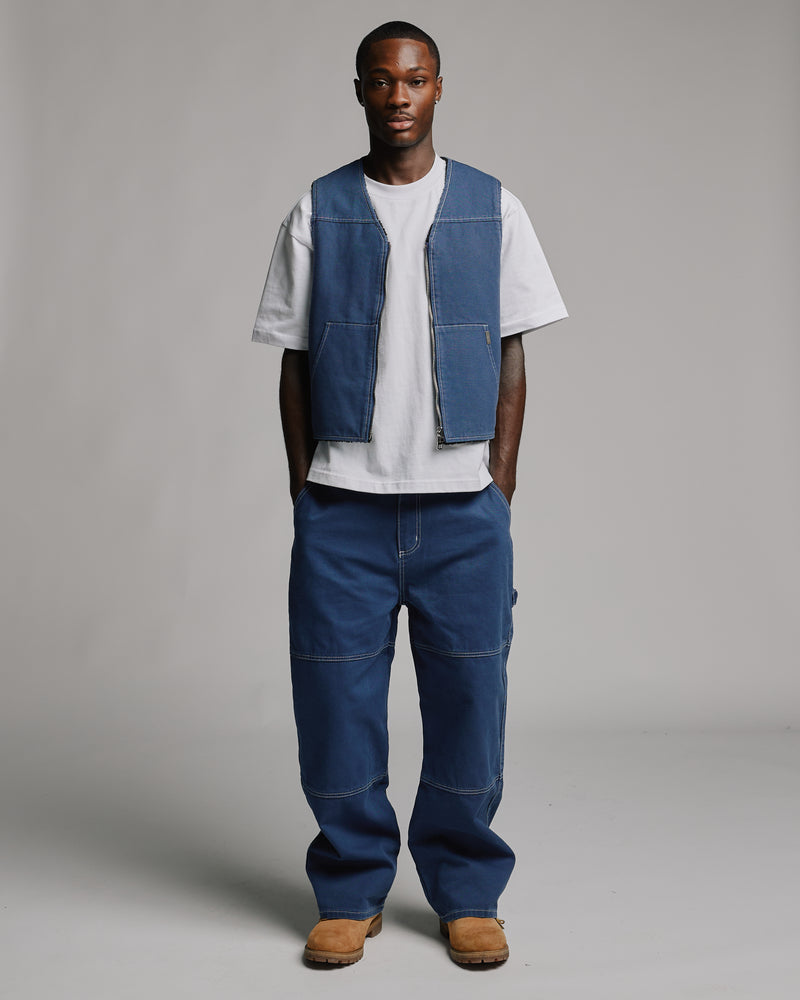 Reversible Workwear Vest - Washed Blue