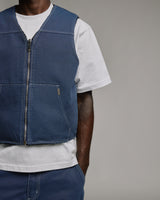 Reversible Workwear Vest - Washed Blue