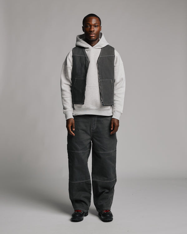 Reversible Workwear Vest - Washed Grey