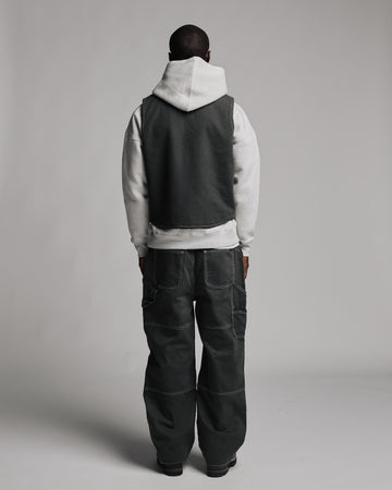 Reversible Workwear Vest - Washed Grey