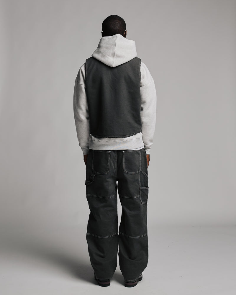 Reversible Workwear Vest - Washed Grey