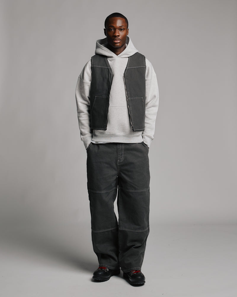 Reversible Workwear Vest - Washed Grey