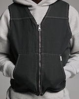 Reversible Workwear Vest - Washed Grey