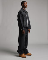 Denim Zip Jacket - Washed Black