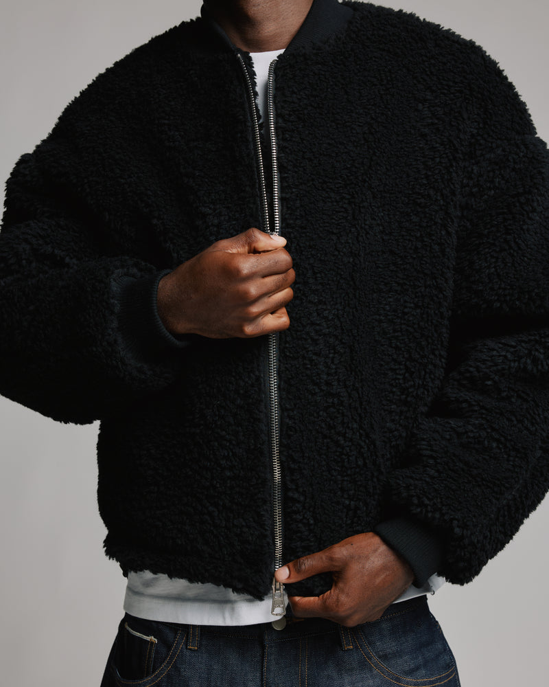 Sherpa Full Zip - Black