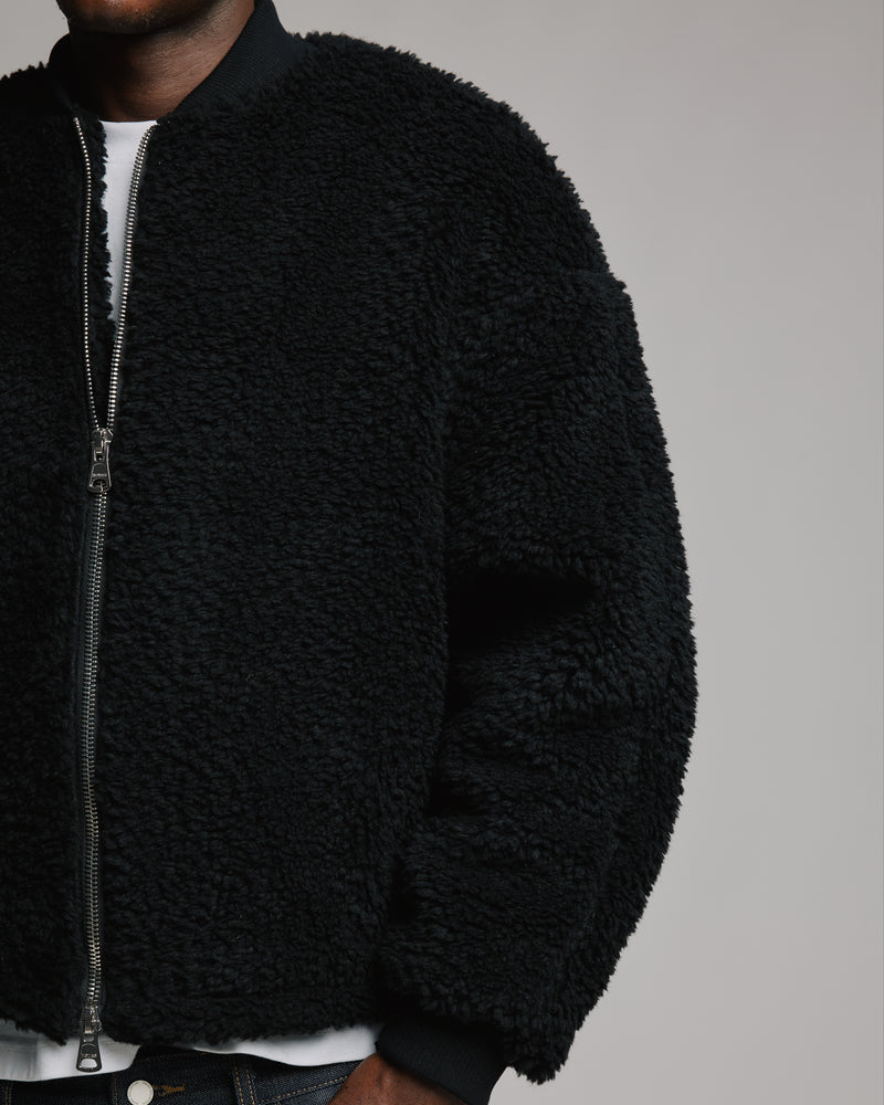 Sherpa Full Zip - Black