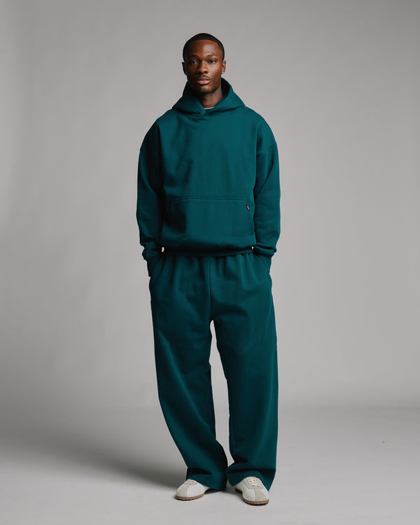 Drop Shoulder Hoodie - Teal