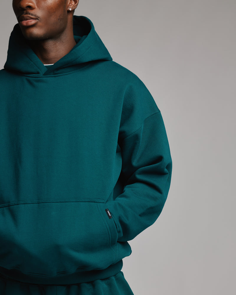 Drop Shoulder Hoodie - Teal