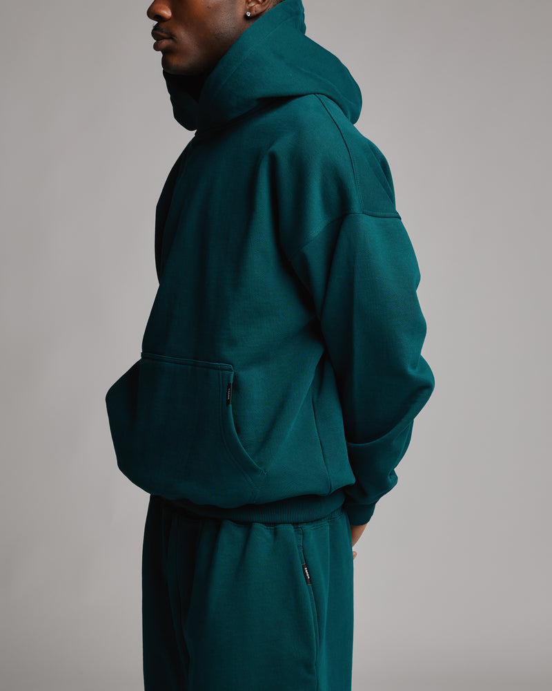 Drop Shoulder Hoodie - Teal