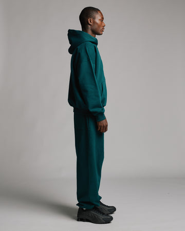 Drop Shoulder Zip Hoodie - Teal