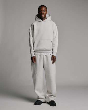 Drop Shoulder Hoodie - Ash