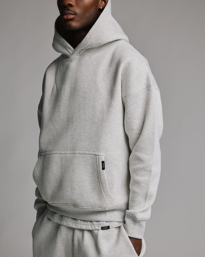 Drop Shoulder Hoodie - Ash