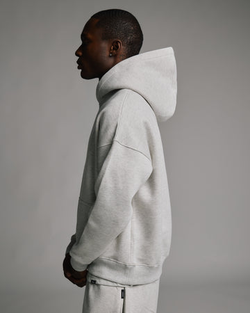Drop Shoulder Hoodie - Ash