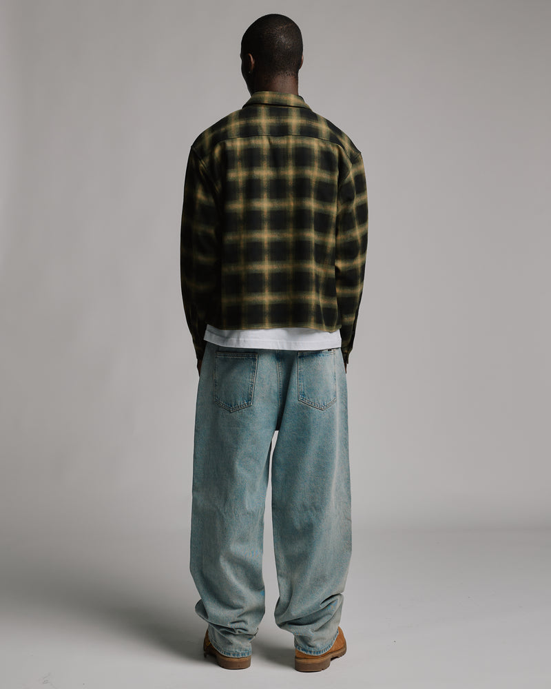 Cropped Flannel - Green