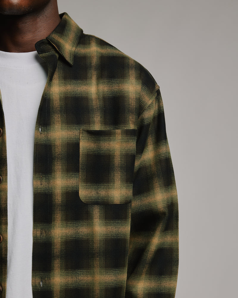 Cropped Flannel - Green