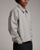 Drop Shoulder 1/4 Zip - Grey