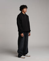Drop Shoulder 1/4 Zip - Black