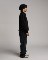 Drop Shoulder 1/4 Zip - Black