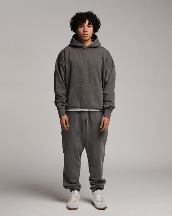 Drop Shoulder Hoodie - Vintage Grey