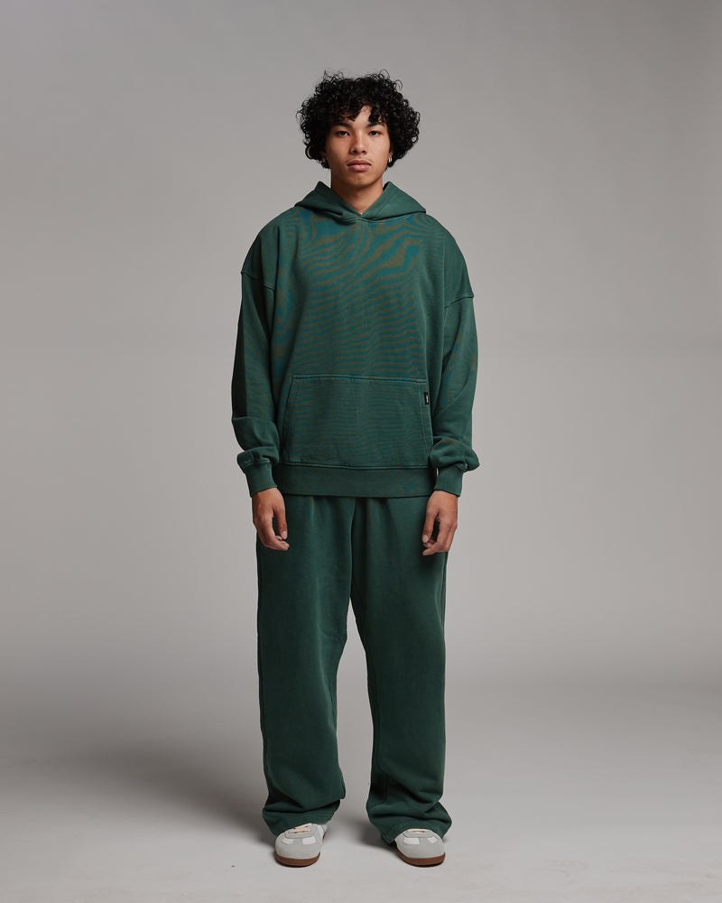 Drop Shoulder Hoodie - Vintage Green