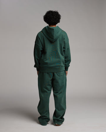 Drop Shoulder Hoodie - Vintage Green