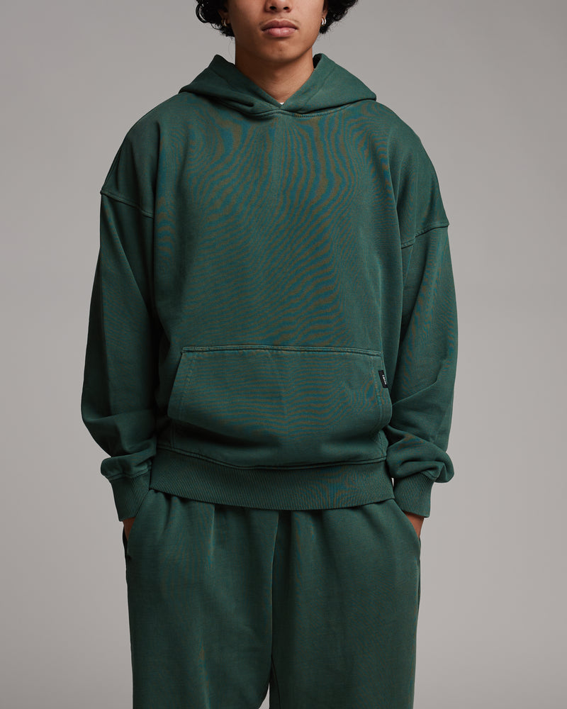 Drop Shoulder Hoodie - Vintage Green
