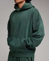 Drop Shoulder Hoodie - Vintage Green