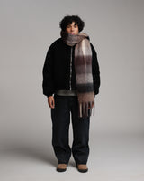 Oversized Scarf - Burgundy/Grey