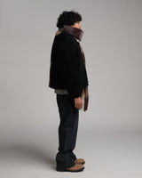 Oversized Scarf - Burgundy/Grey