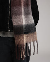 Oversized Scarf - Burgundy/Grey