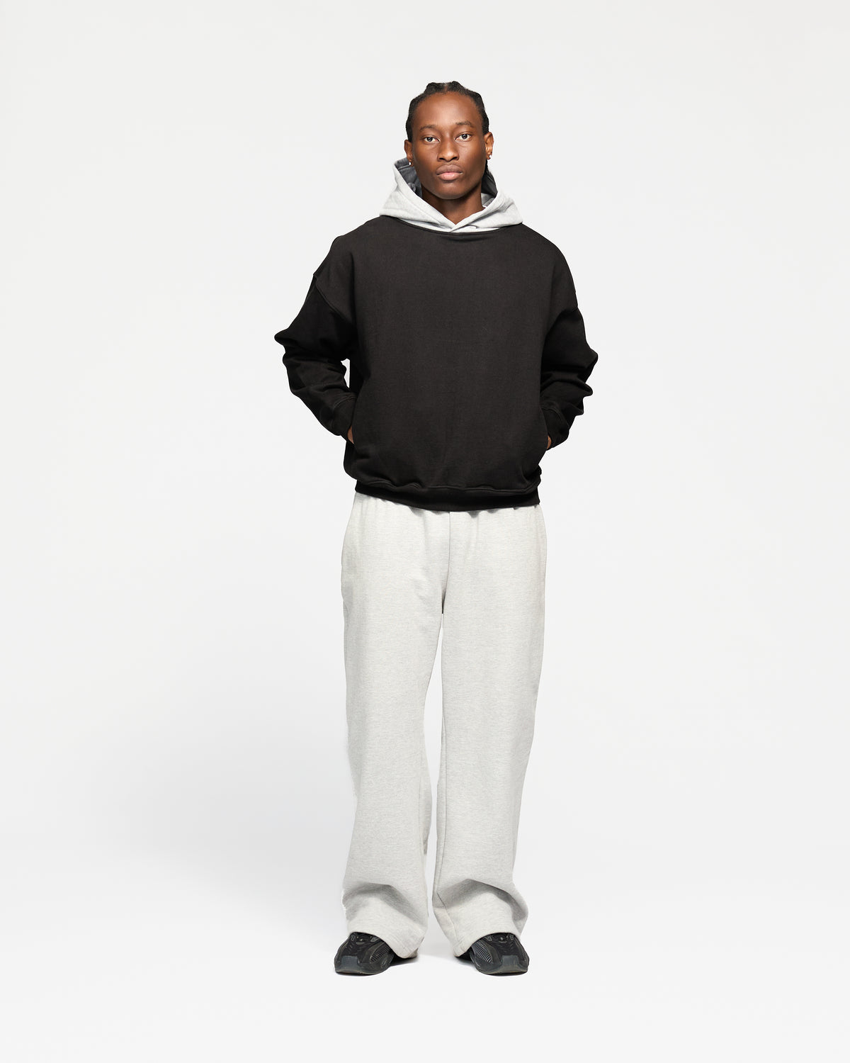 Two-Tone Hoodie - Black