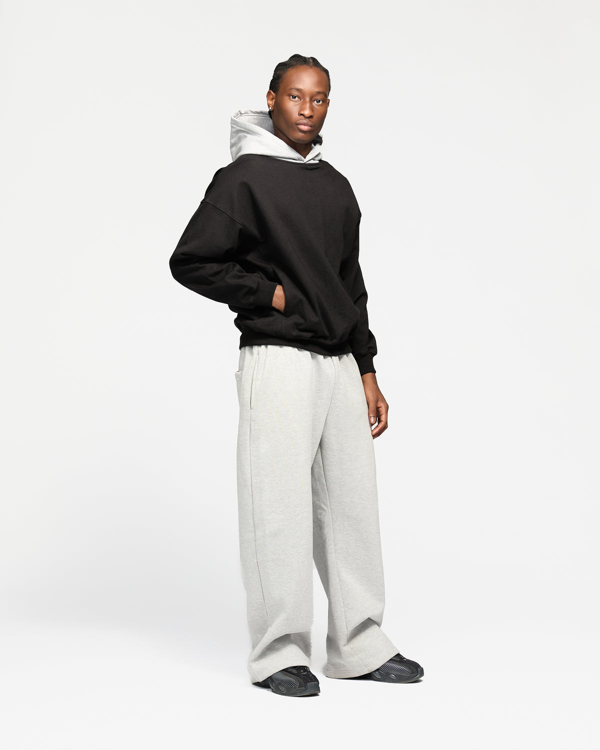Two-Tone Hoodie - Black
