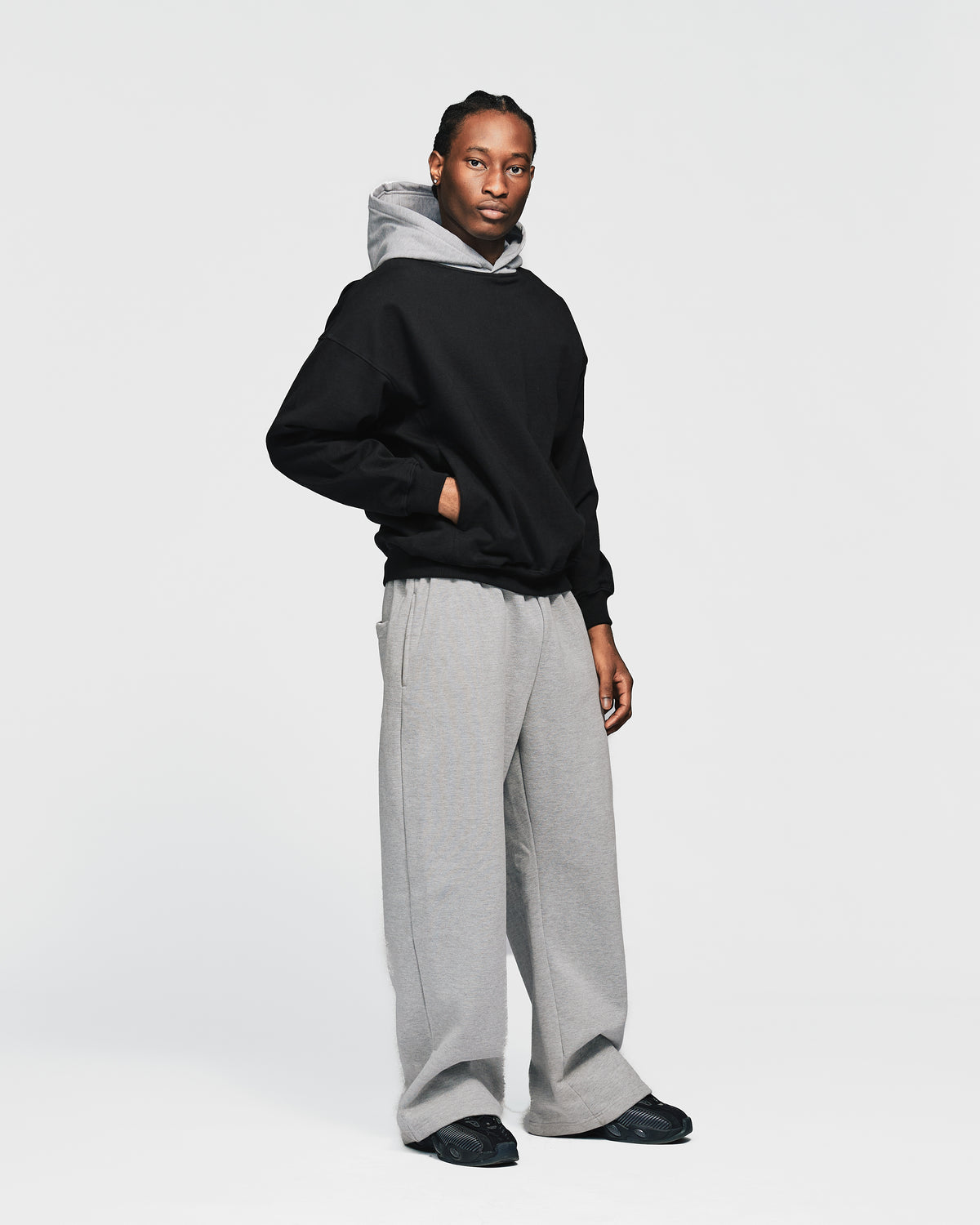Two-Tone Hoodie - Black