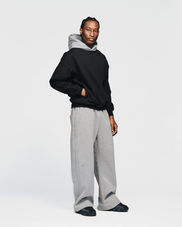Two-Tone Hoodie - Black