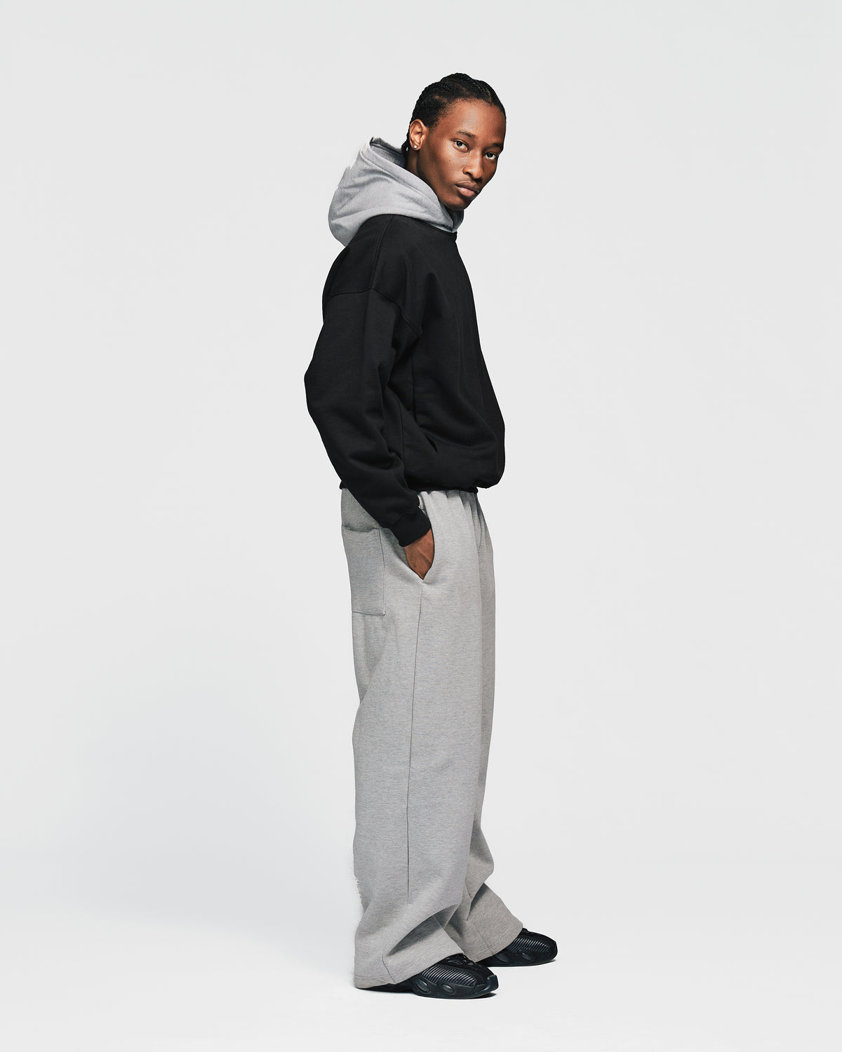 Two-Tone Hoodie - Black