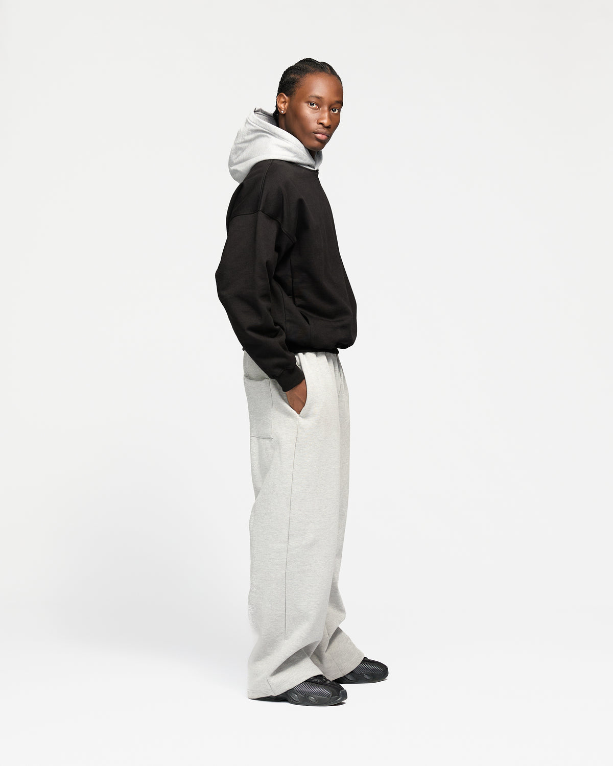 Two-Tone Hoodie - Black