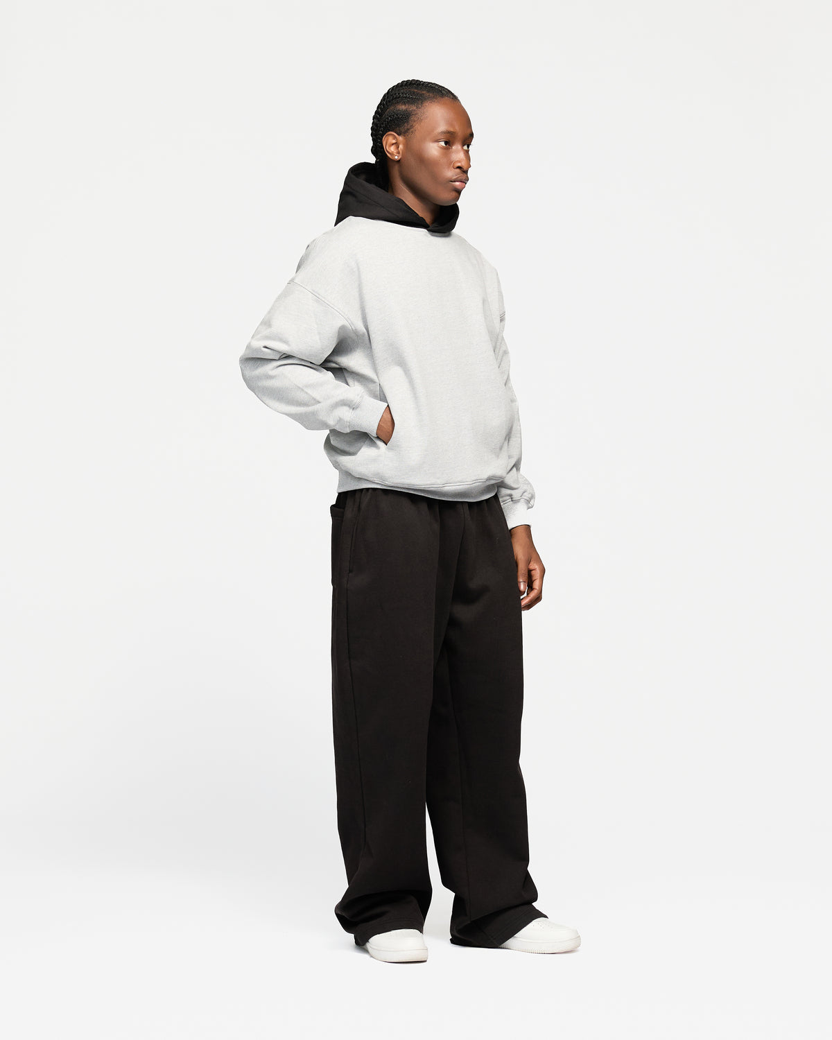 Two-Tone Hoodie - Grey